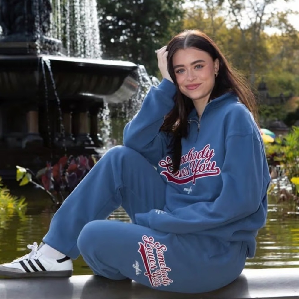 The Mayfair Group "Somebody Loves You" Blue Joggers S/M